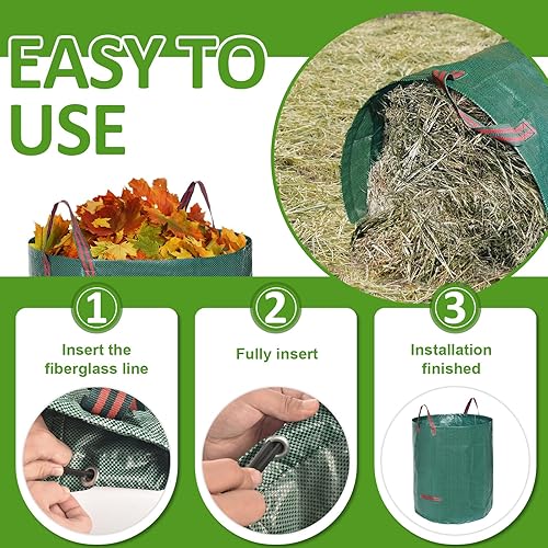 Miniatura 7 de Juego de rastrillo de hojas de jardín con 25 dientes, rastrillo de metal resistente para hojas (ajustable de 73 pulgadas de largo, 18 pulgadas de