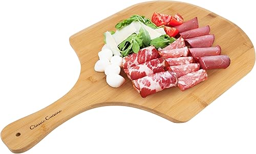 Classic Cuisine Pizza Peel  Eco respetuoso con el medio ambiente  Pala clásica de bambú para hornear y cocinar  Bandeja de servir para queso pan y disponible en Yaxa Colombia