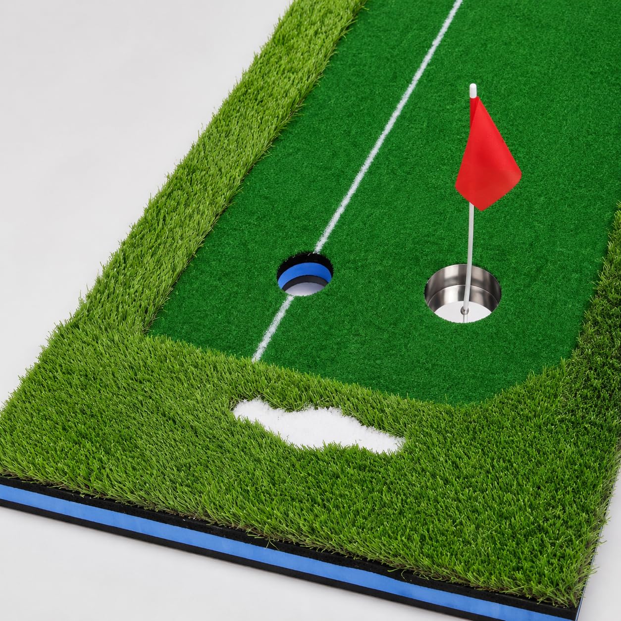 Alfombra Putting Golf 3 m, tapete precisión para práctica en casa, Green césped sintético para alineación