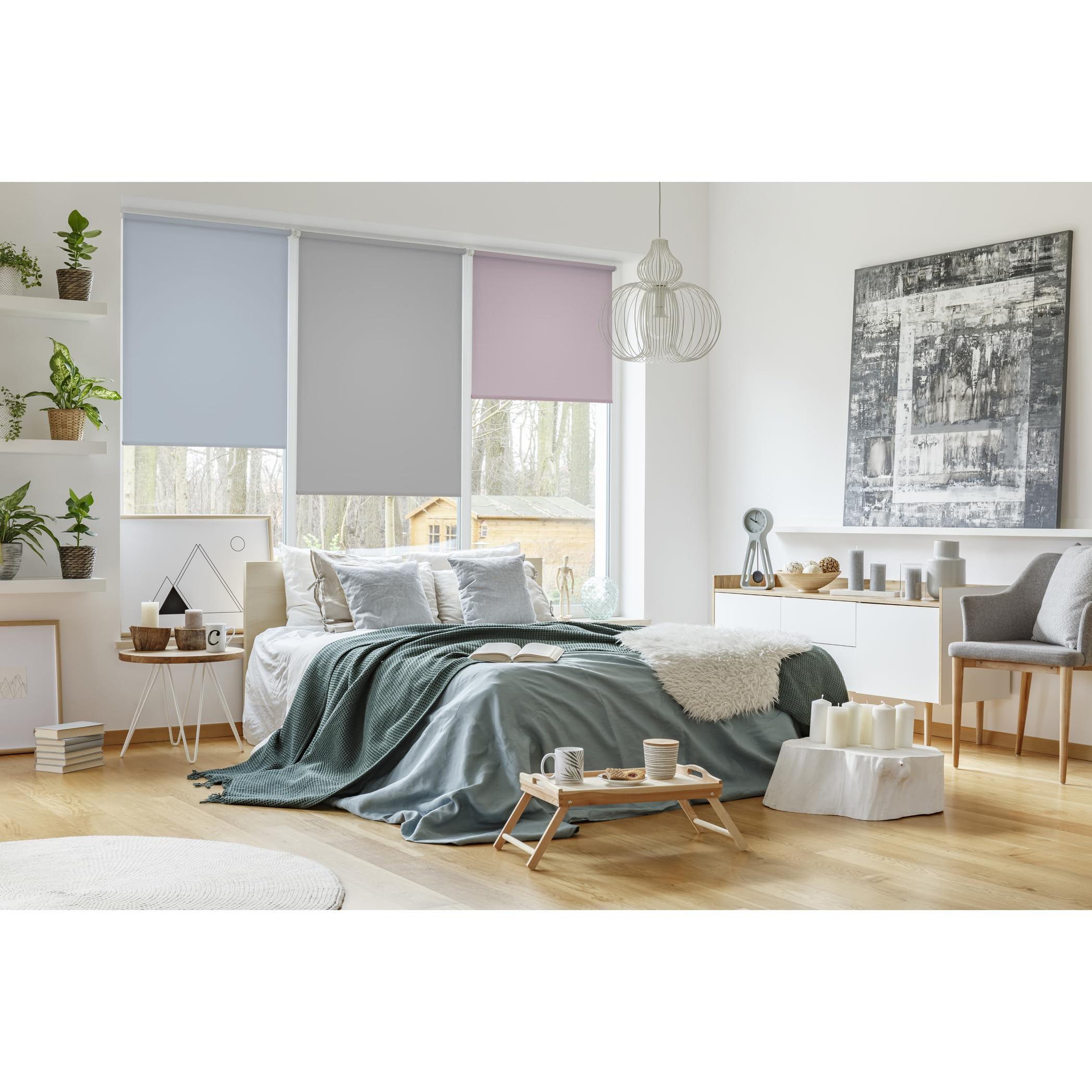Gardinia EASYFIX Store Enrouleur, 120 x 150 cm, Polyester, Gris Pierre