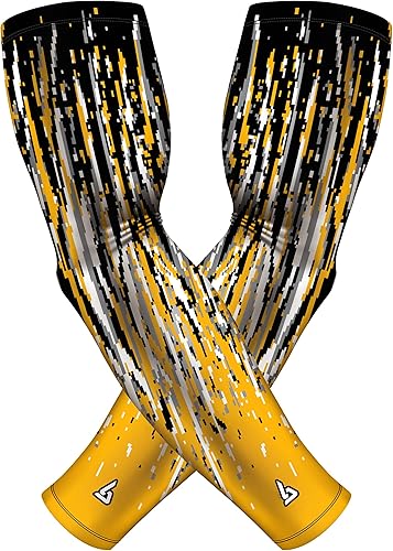 B-Driven Sports Mangas de compresión prémium Pro-Fit para hombres, mujeres y jóvenes, 44 diseños gráficos, mejoran la circulación