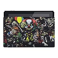 Vista 8 de eXtremeRate Custom Soft Touch Grip Faceplate for Nintendo Switch Dock, Scary Party Patterned DIY Replacement Housing Shell for Nintendo Switch Dock