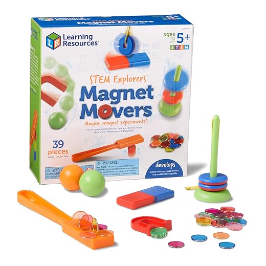 Learning Resources LER9295 STEM Explorers, Magnet Movers, 39 Pieces, STEM Certified, Ages 5+