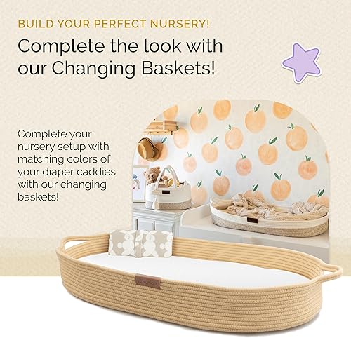 Miniatura 7 de Organizador de pañales, bolsa de pañales bohemia para necesidades de cambiador y artículos esenciales para bebés para recién nacidos, organizador de
