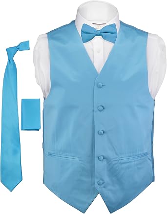 Amazon.com: Alberto Cardinali - Chaleco de vestir para hombre, color  sólido, 4 piezas, L, Turquesa : Ropa, Zapatos y Joyería