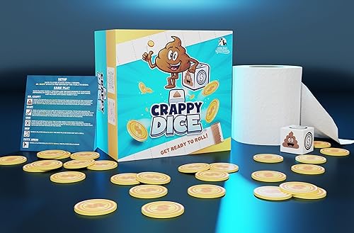 Miniatura 7 de Juego familiar de dados de mierda  Roll, colecciona fichas y supera a los oponentes  Divertido juguete de peluche de Crappie divertido para todas