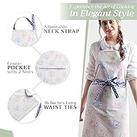 Vista 472 de Maison d' Hermine Delantal 100% de algodón para mujeres con bolsillo de cocina delantal de chef para hombres, decoración de Pascua