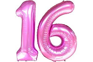 Sweet 16 Balloons Pink Number 16, 40 Inch