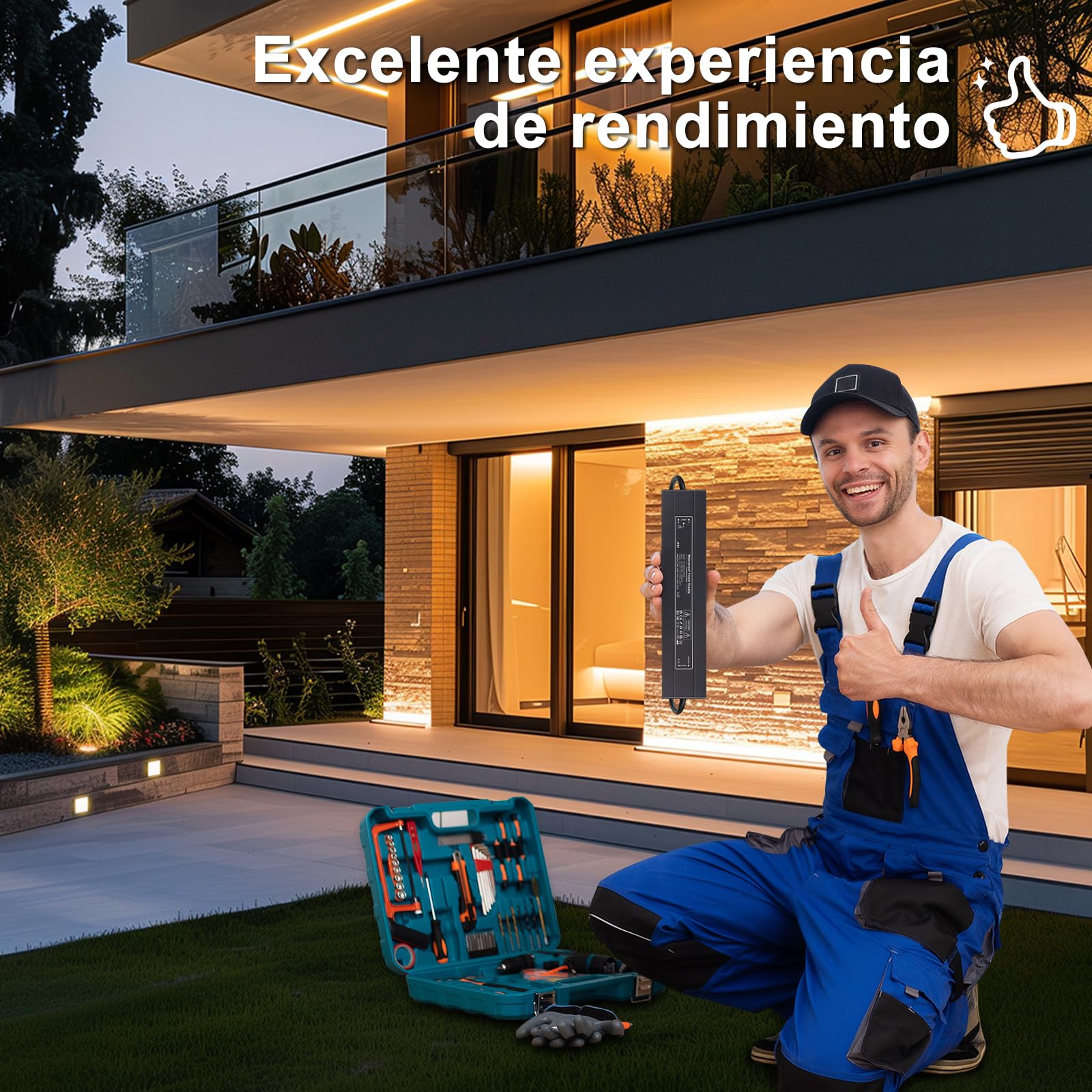 YAYZA! IP67 - Transformador LED (24 V, 200 W, resistente al agua, fuente de alimentación LED de 230 V/CA a 24 V/CC 8,3 A, controlador de corriente continua, transformador, voltaje constante