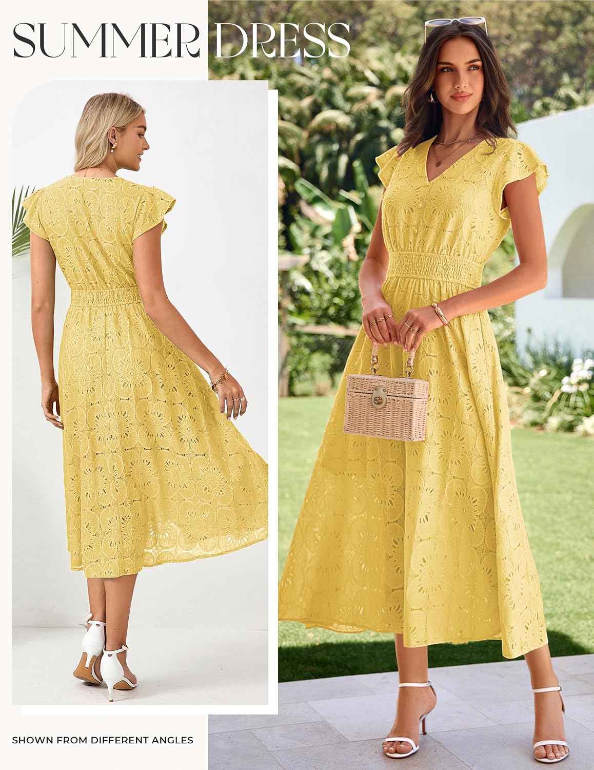 GRACE KARIN Womens 2026 Summer Maxi Dress Short Sleeve V Neck Wedding Guest Dresses Beach Vacation Clothes with Pockets