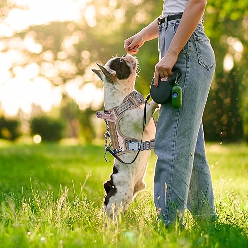 Miniatura 7 de PUREVACY Arnés táctico para perro con asa mediana para mascotas, arnés de camuflaje de color desierto para entrenamiento y trabajo, chaleco táctico