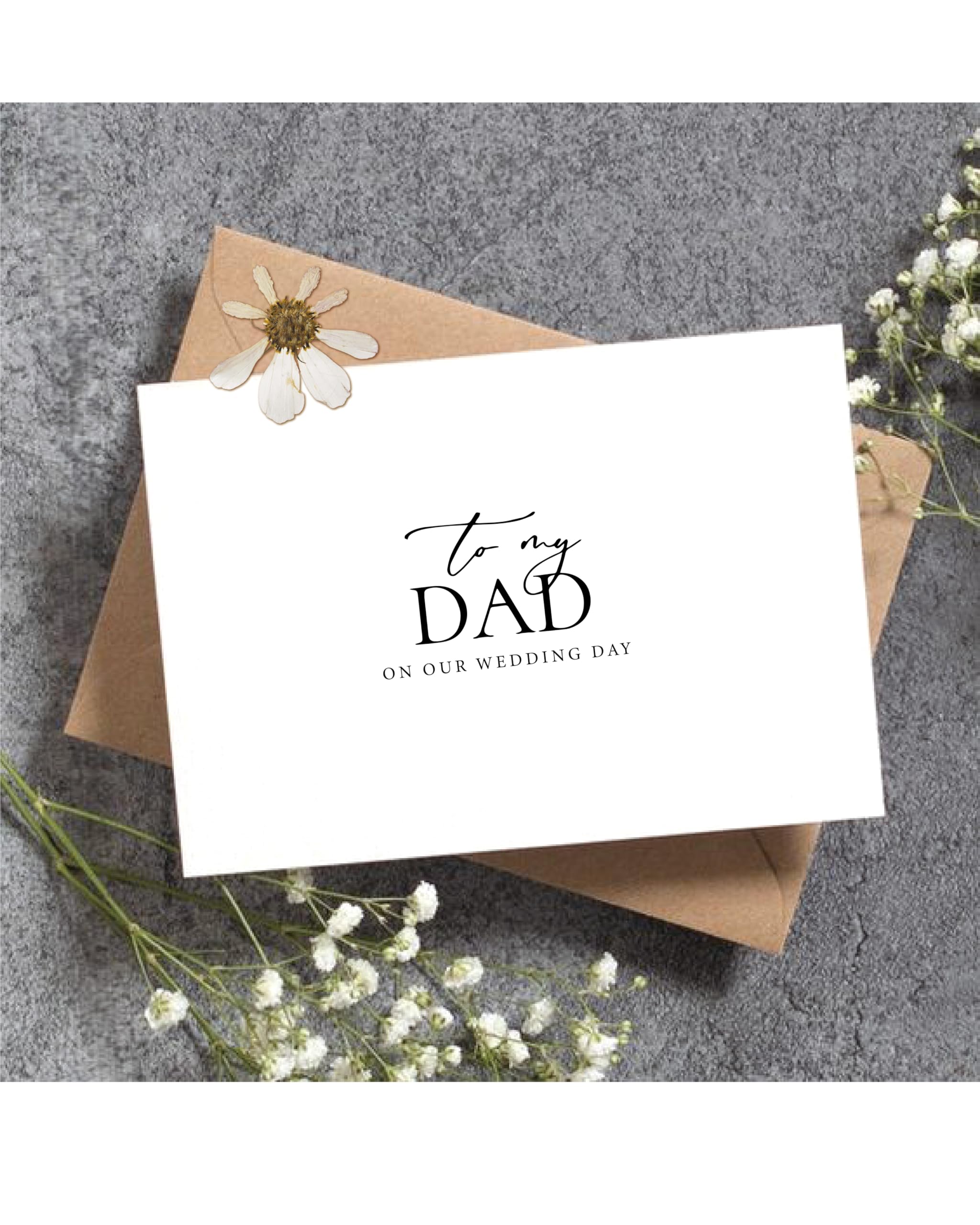 Juego de 2 tarjetas para el día de la boda para padres, para mi papá y mamá en nuestro día de boda, regalos para padres de la novia/novio (papá/mamá A)