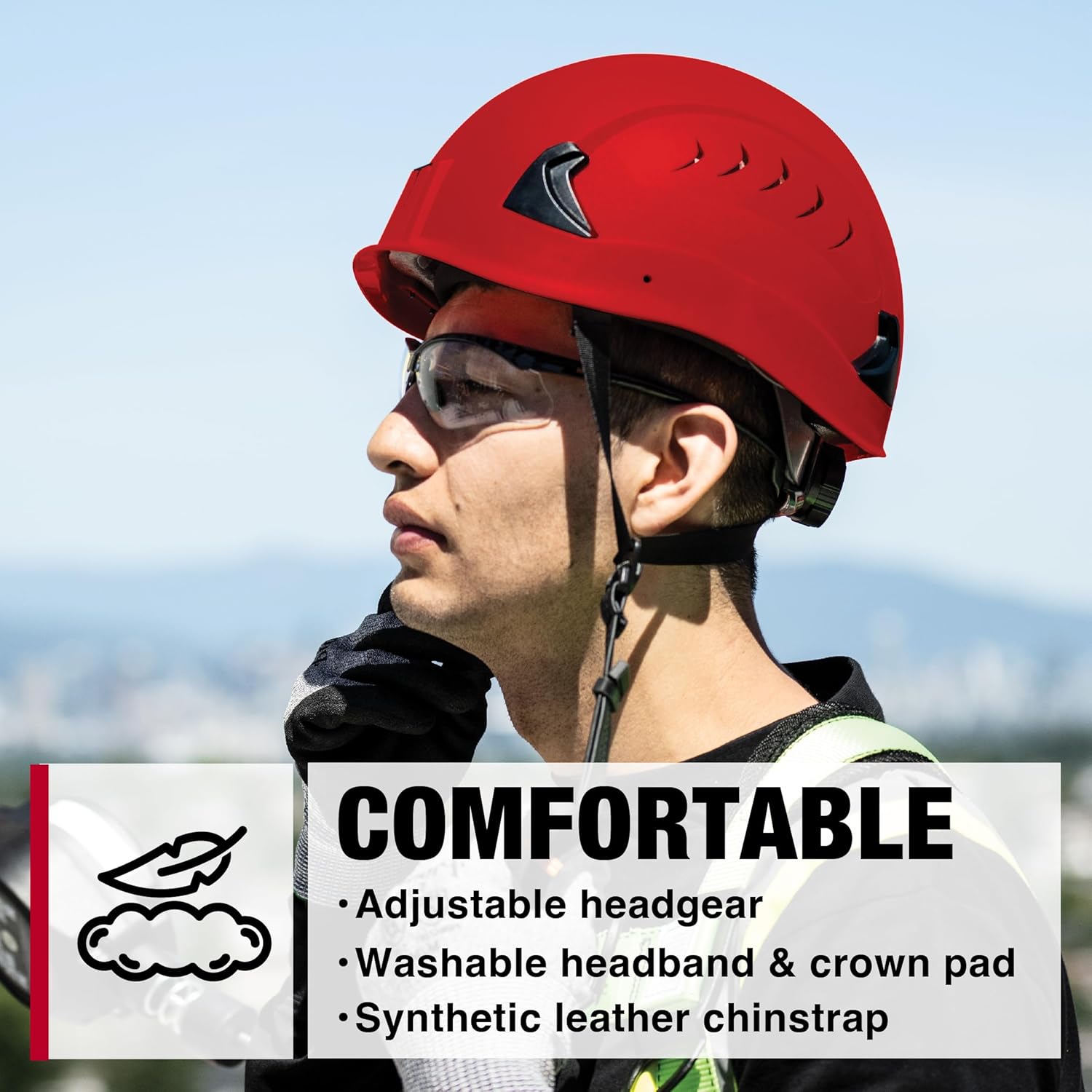 Jackson Safety CH-2-400V Type 2 Hard Hat - Vented Construction Safety Helmet with Side Impact Head Protection - ANSI Z89.1 Type 2 & OSHA Compliant - (Multiple Colors)