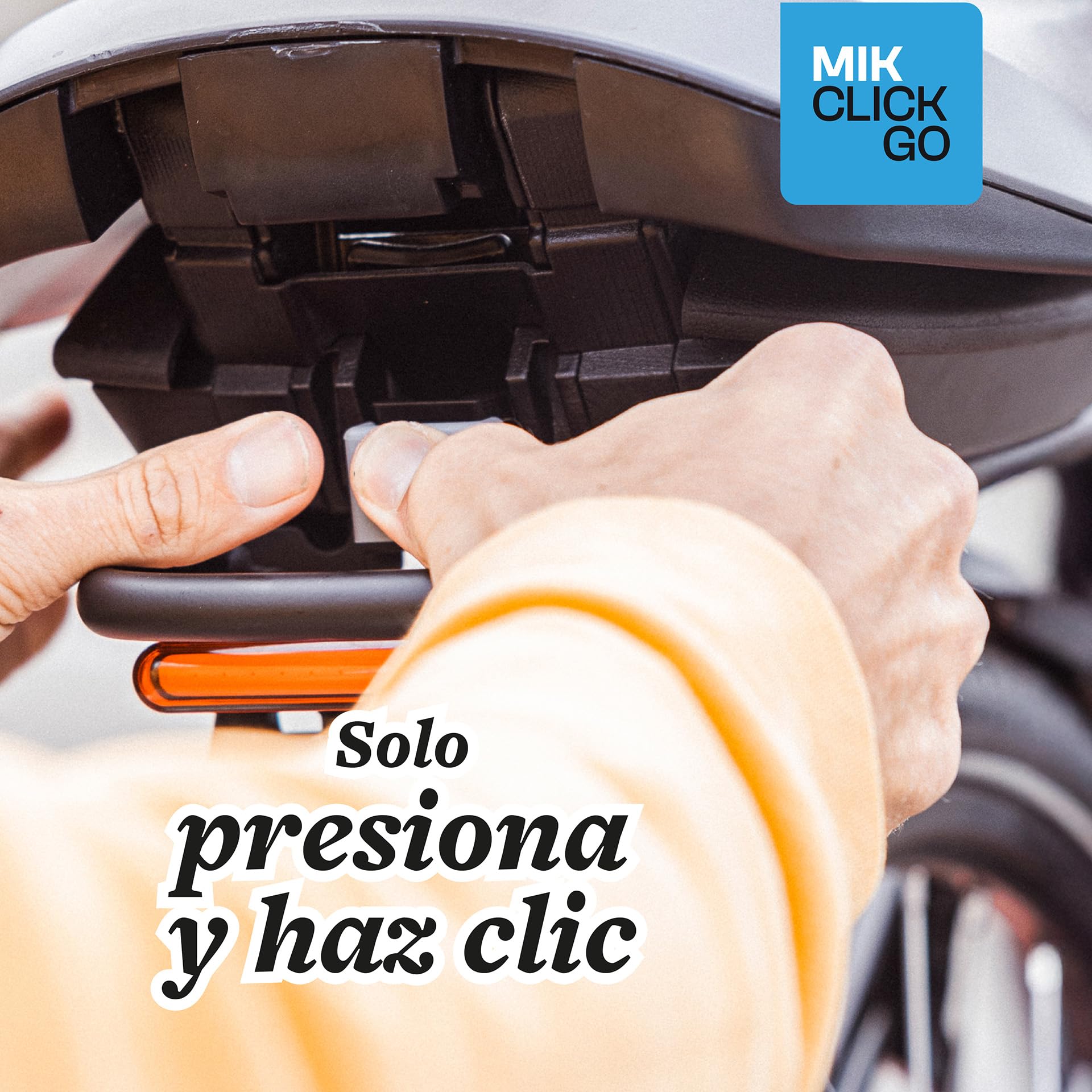 BOBIKE 8011900001 - Silla Bicicleta Trasera para Portaequipajes MIK-HD One Junior, Niños Desde 6 Años, hasta 27 kg, con Reposapiés Retráctiles, Cinturón de Seguridad, Negro
