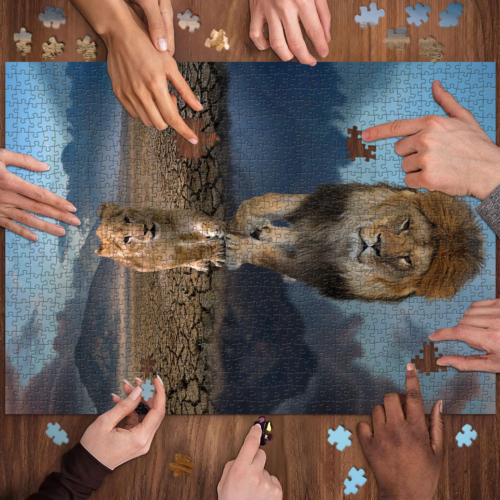 HUADADA Puzzle de 1000 Piezas Para Adultos - Rompecabezas Imposible, Colorido y Con Motivo de Rey - Regalo y Juego de Habilidad Inteligente