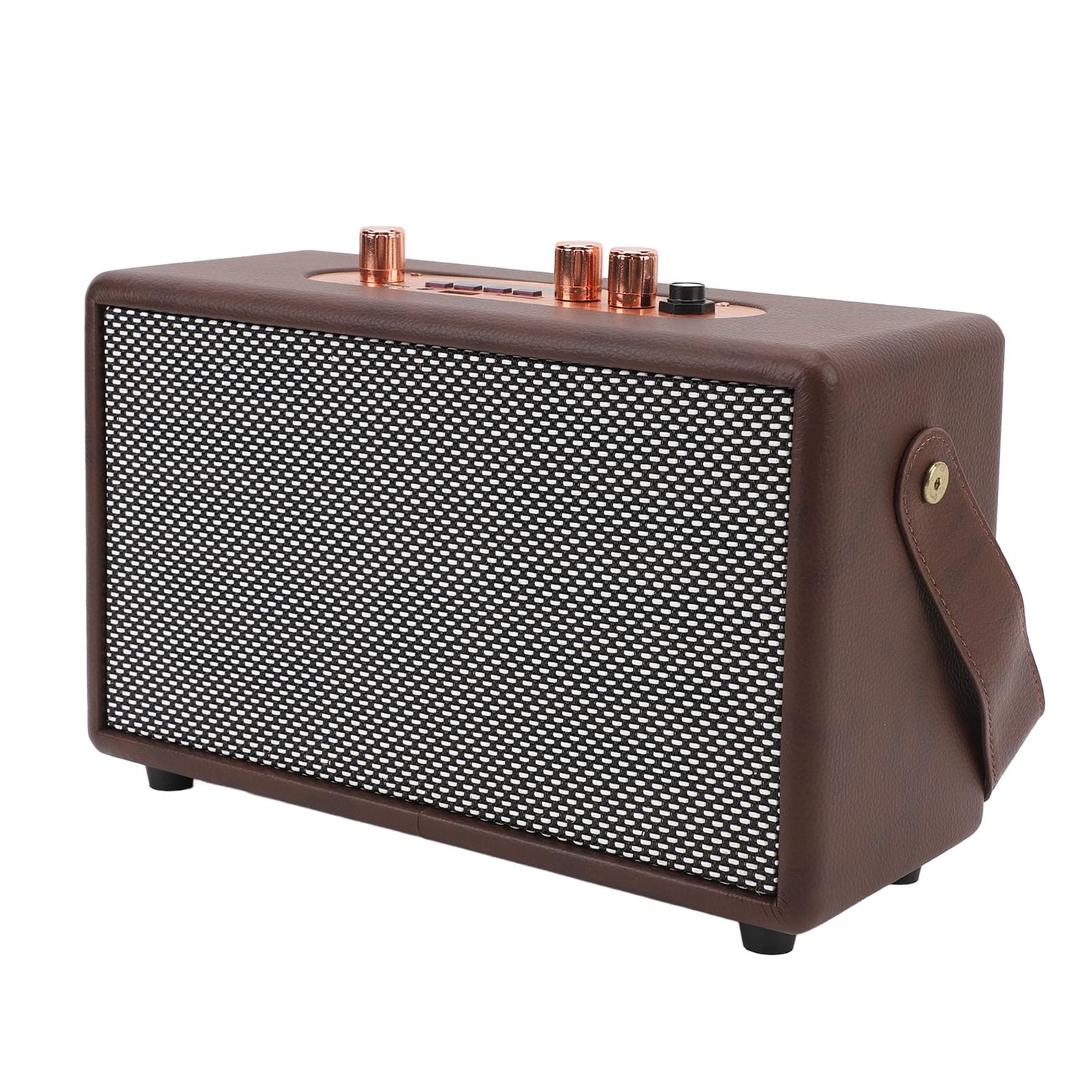 Bewinner Vintage Bluetooth Speaker Rechargeable Leather Portable