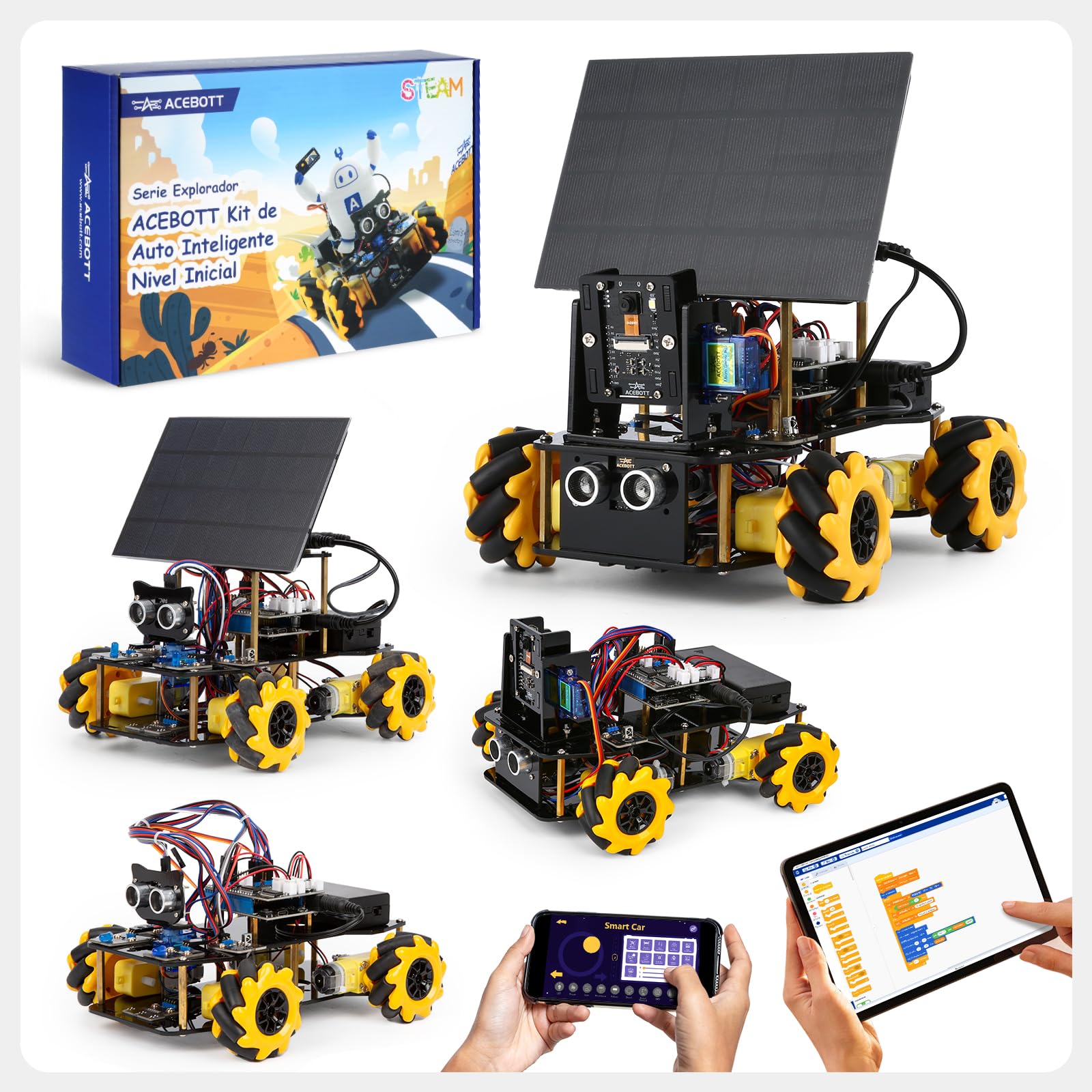 ACEBOTT Smart Camera Solar Robot Car QD048