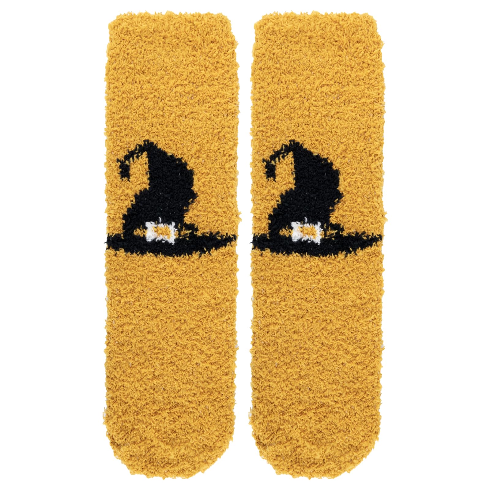 FACHOI Halloween Fluffy Socks Cosy Fuzzy Stockings Pumpkin Bat Ghost Cartoon Socks for Winter Festival Party for Boys Girls Gifts F1-GGSHRW (UK, Alpha, One Size, Regular, Regular, Orange)
