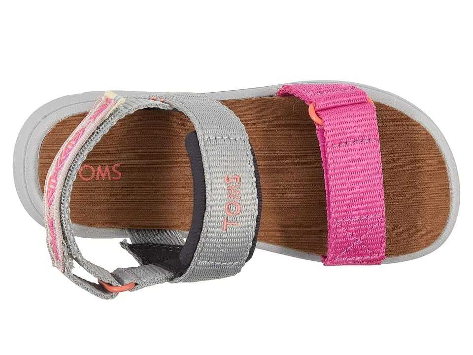 

TOMS Kids Ray (Toddler/Little Kid) (Drizzle Grey Global Webbing) Girl's Shoes, Multi