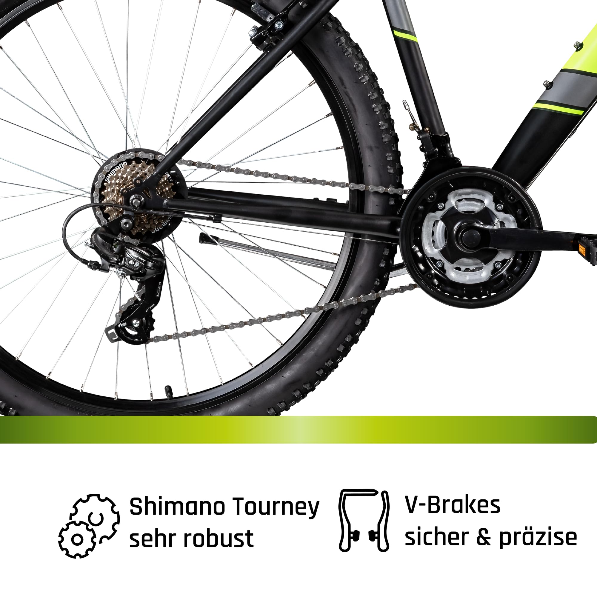 Galano GA270 Mountainbike 27,5 Zoll Fahrrad Hardtail MTB 21 Gänge Damen Herren 160-175 cm V-Brakes