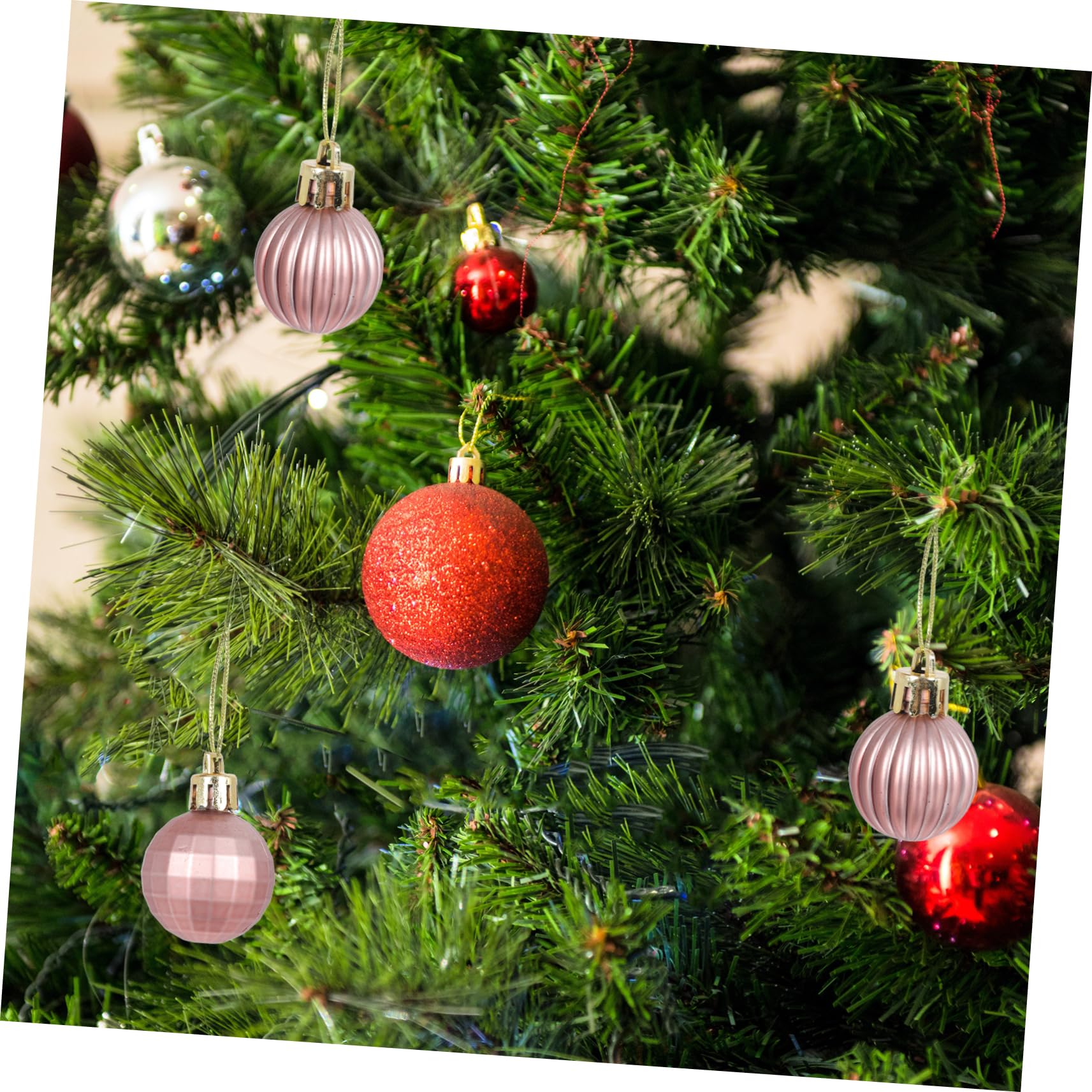 PRETYZOOM 120 Pz di Natale decorazioni casa christmas tree christmas balls palla di natale lucida palline natalizie fai da te arredamento creativo delle ciondoli di palline pvc