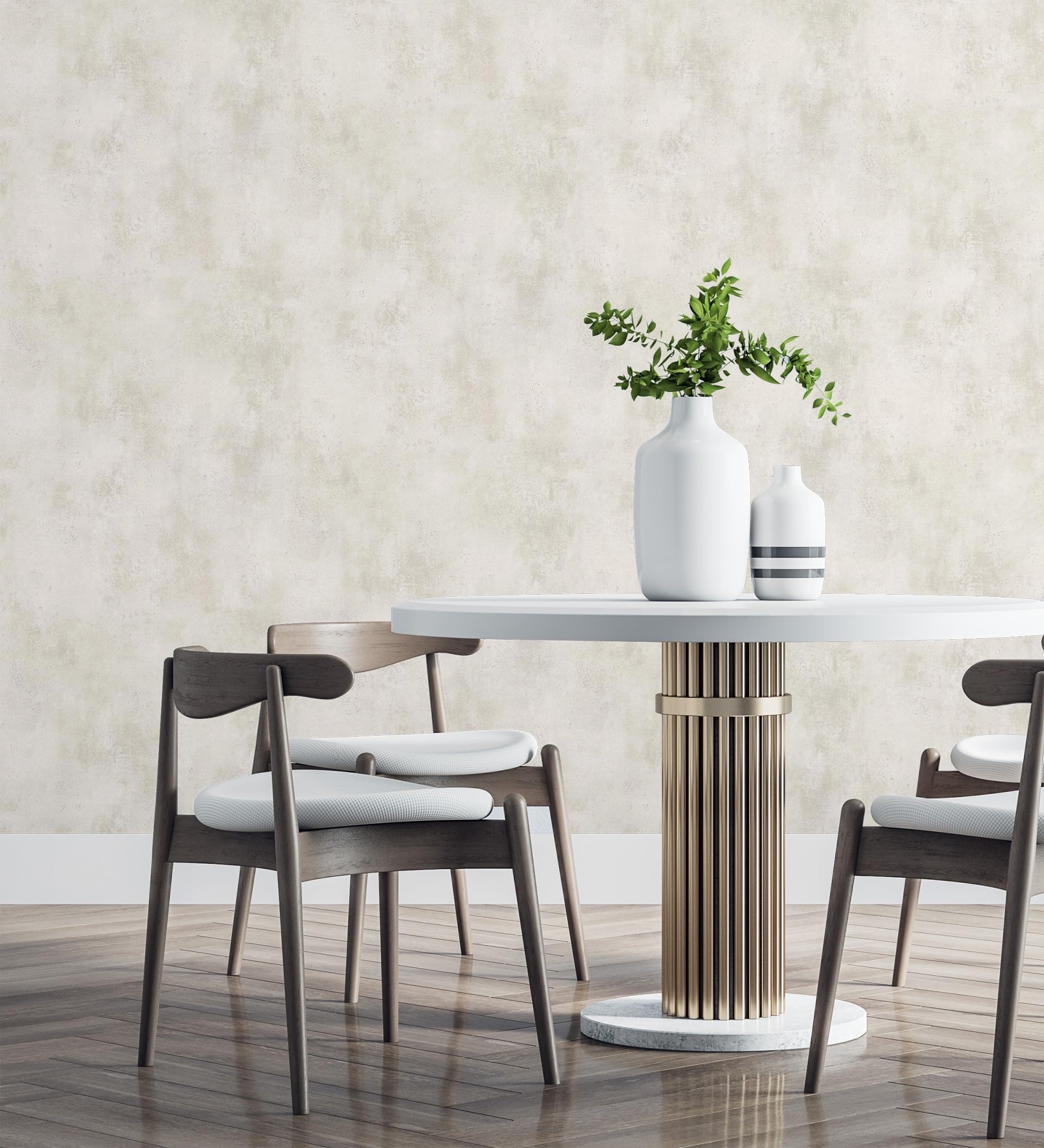 GAULAN 128800 - Papel pintado vinílico lavable muro de cemento hormigón color gris cálido para pared salón cocina baño dormitorio pasillo - Rollo de 10 m x 0,53 m