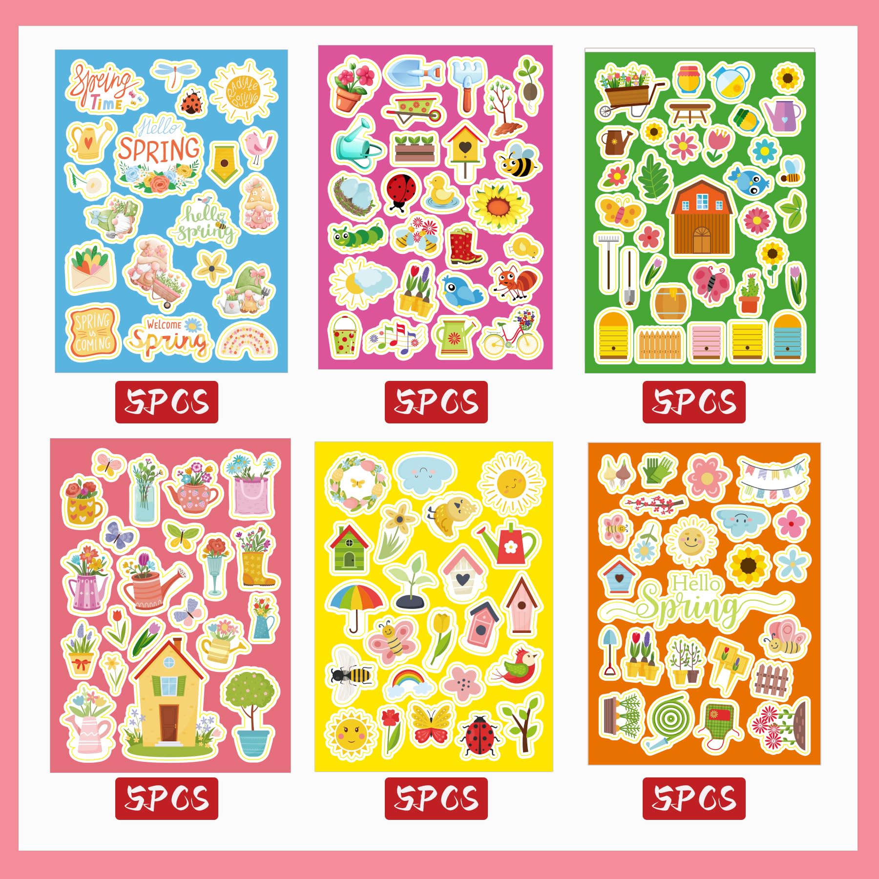 Spring Road Stickers Snapklik.com : Spring Stickers For Kids Spring Stickers Seasonal ...