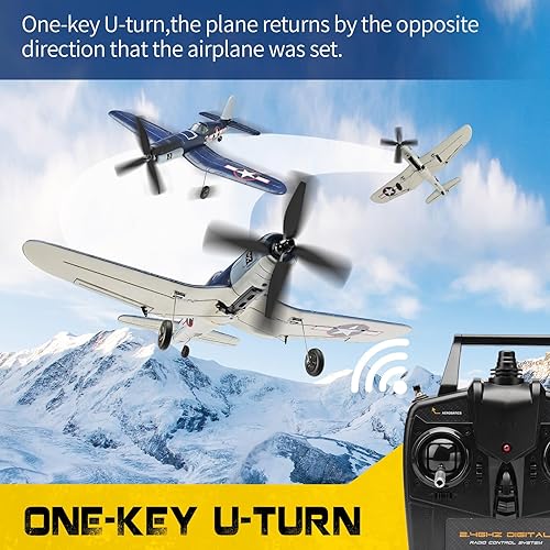 Miniatura 6 de RoofWorld 2023 Nueva mejora F4U Corsair Avión RC de 4 canales RTF Avión controlado remotamente RC para principiantes Adulto con sistema de