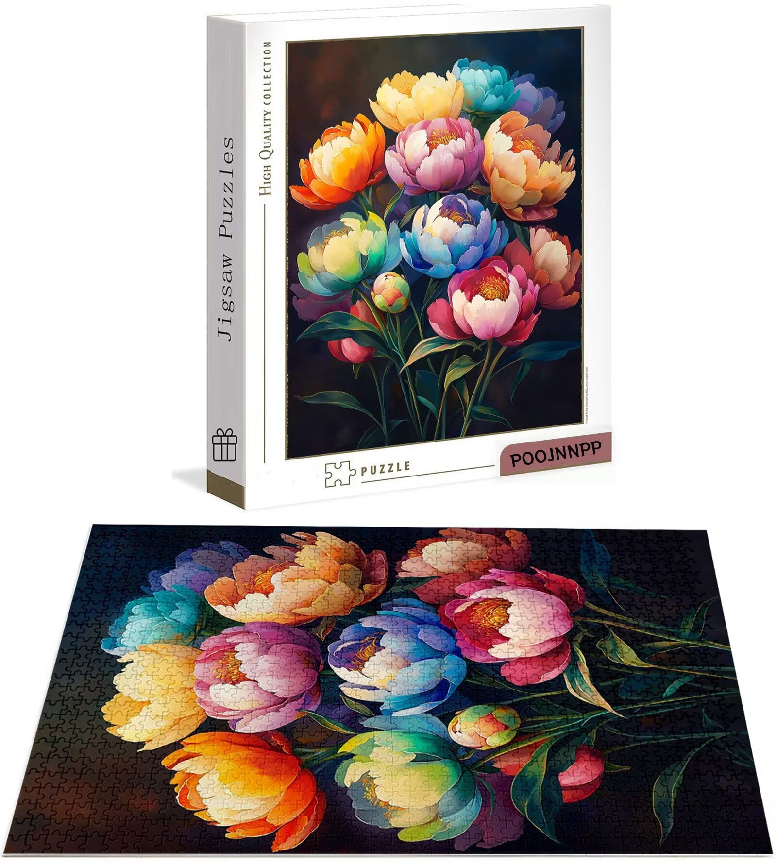 Puzzle 4000 Pezzi per Adulti e Ragazzi, 3 4 5 Anni Puzzle Peonia 6 7 8 Anni Giochi Educativi Sostenibili Con Motivi Per Adulti Da Gioco in Legno Di Alta Qualità Jigsaw Fiore per Gioco Familiare B-6325