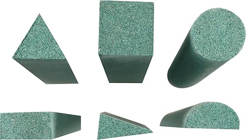 Miniatura 2 de Jewel Tool 6 piedras de afilar | 4 pulgadas de largo cada una | Las formas incluyen círculo, medio círculo, cuadrado, rectángulo, 2 triángulos |