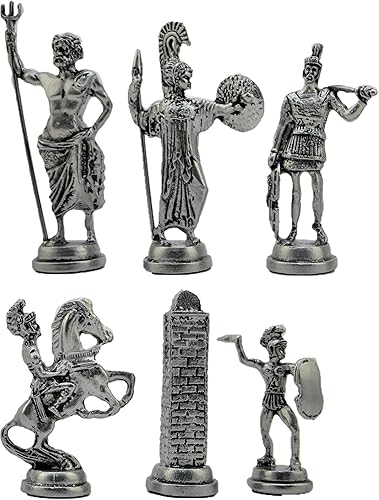 Miniatura 2 de Piezas de ajedrez de metal de gran tamaño hechas a mano históricas antiguas de cobre antiguas figuras rey 4.3 in (tablero no incluido, solo 32