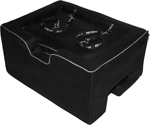 Pet Gear Lookout - Asiento elevador de automóvil, almohada cómoda extraíble, correa de seguridad incluida, se instala en segundos, no requiere