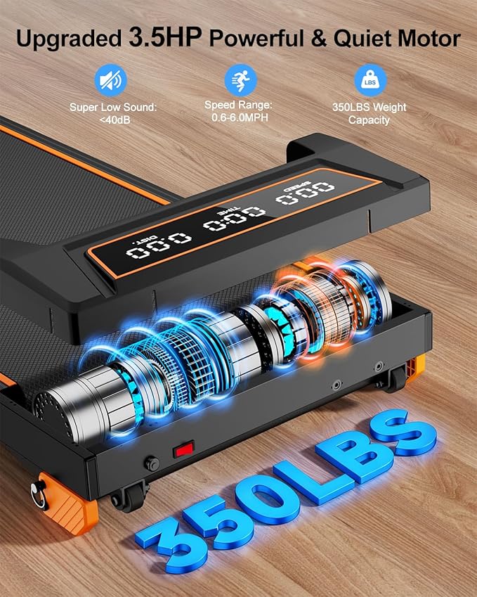 Caminadora Eléctrica Plegable con Inclinación 12% y Barra Aj miniatura 6