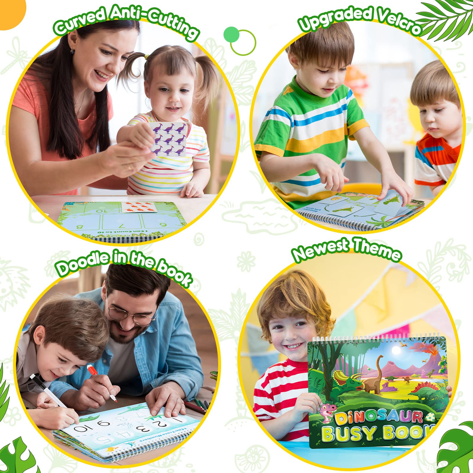 Dinosaur Busy Book for Preschool Kids - Learning & Gifts -5 Dinosaur Busy Book for Preschool Kids - Learning & Gifts -5
