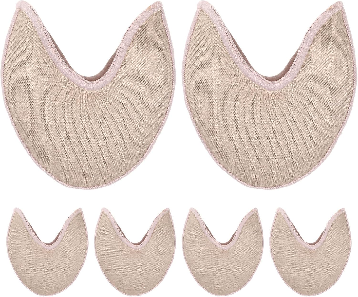 COHEALI Ballet Pointe Shoe Toe Pads with Enhanced Cushioning and Increased Ground Grip 3 Pairs Knitted Fabric Cushions for Stage Performances and Daily Practice for Women