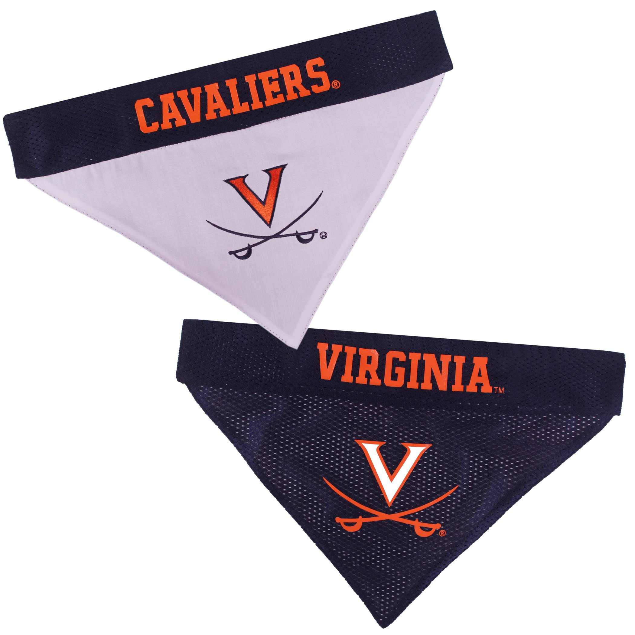 Pets First Collegiate Pet Accessories, Reversible Bandana, Virginia Cavaliers, Small/Medium