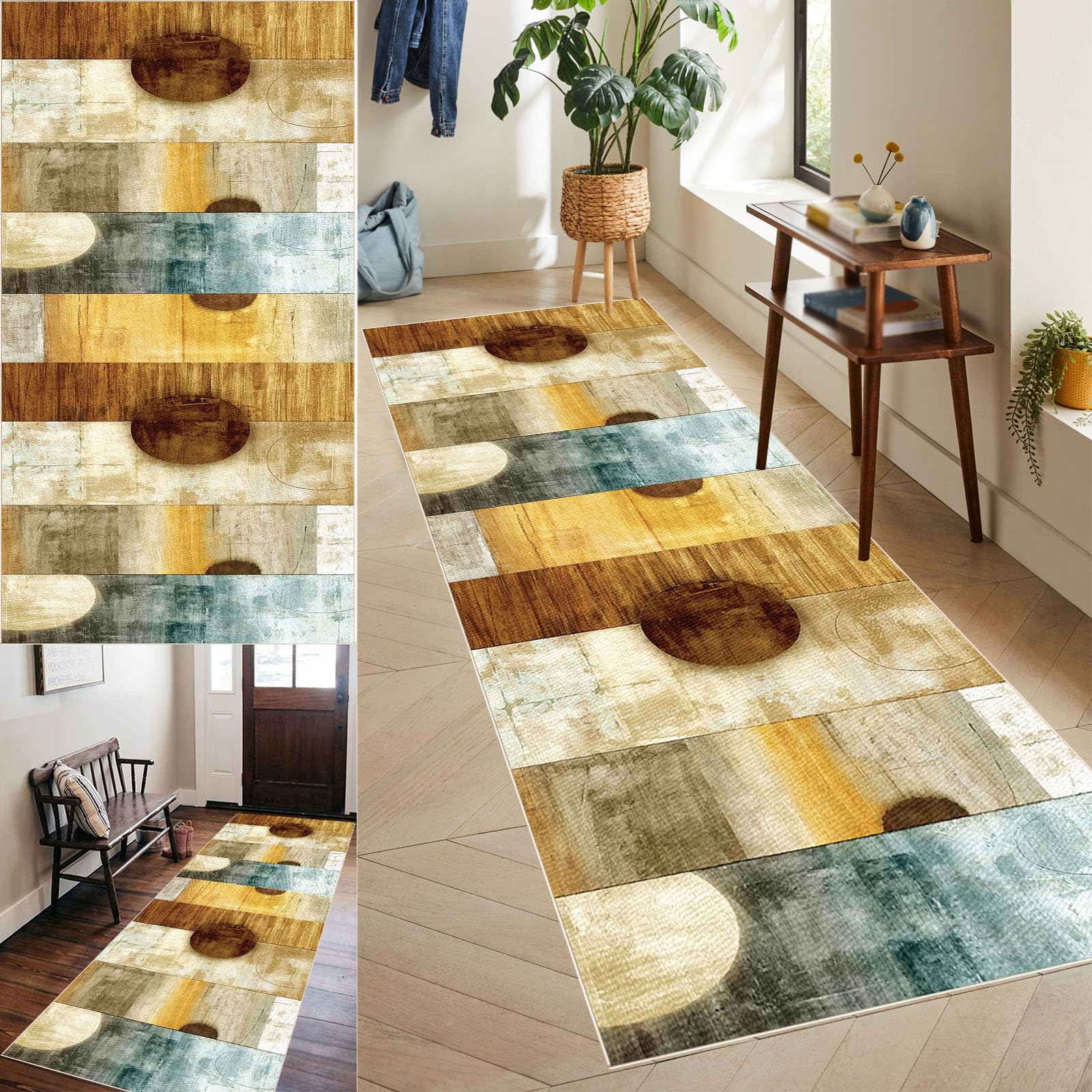 Runner Rug for Hallways Long Carpet Runner Non-Slip Kitchen Runner Mat Washable Floor Carpet Hall Runners for Hallway Bedroom Living Room Laundry Room Kitchen Entryway Corridor Area Rug 70 x 180 cm