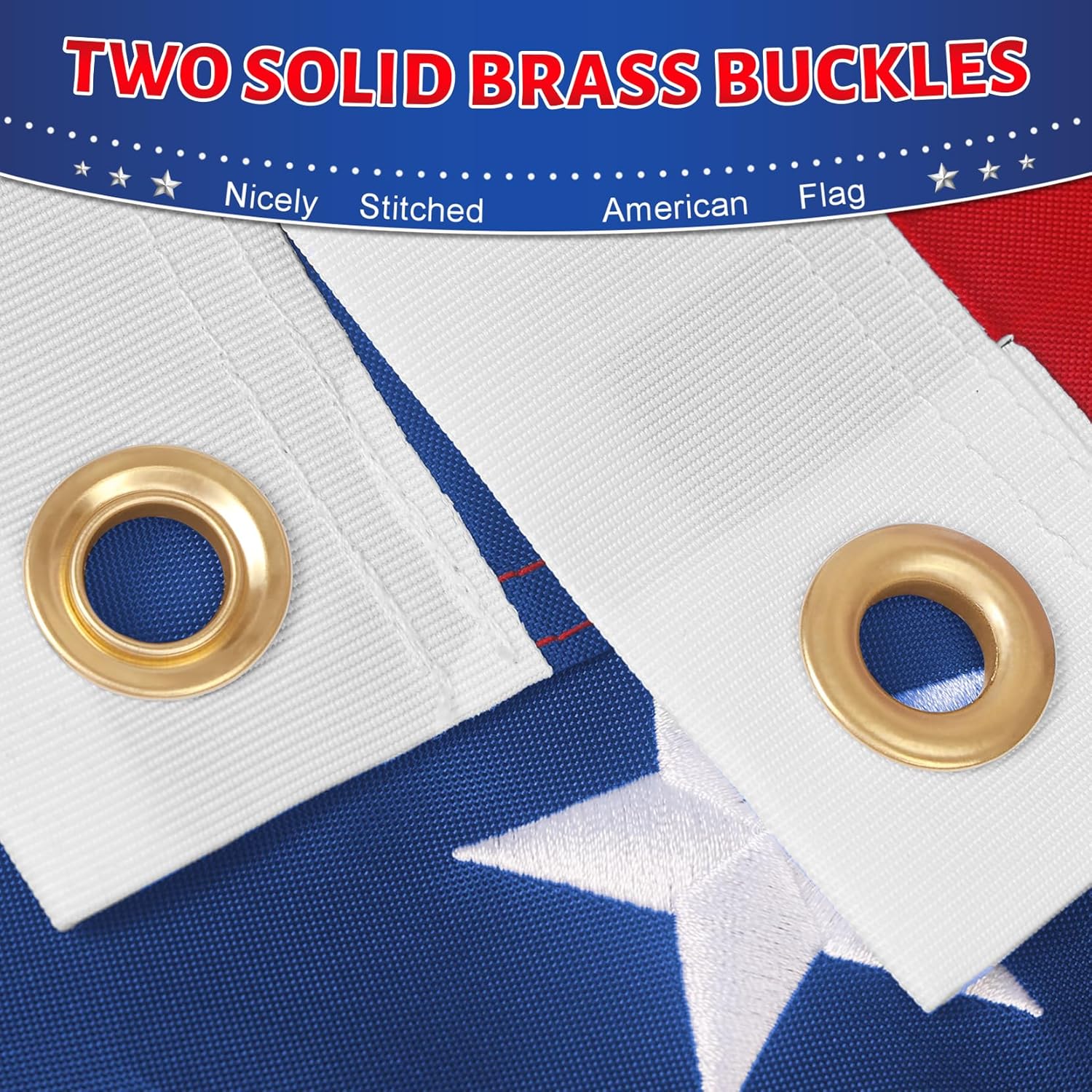 Durable 3x5 American Flag Outdoor Heavy Duty, American Flag Sewn Stripes USA Flags for Outdoor Indoor,US Flags 3x5 with Brass Grommets - Image 2