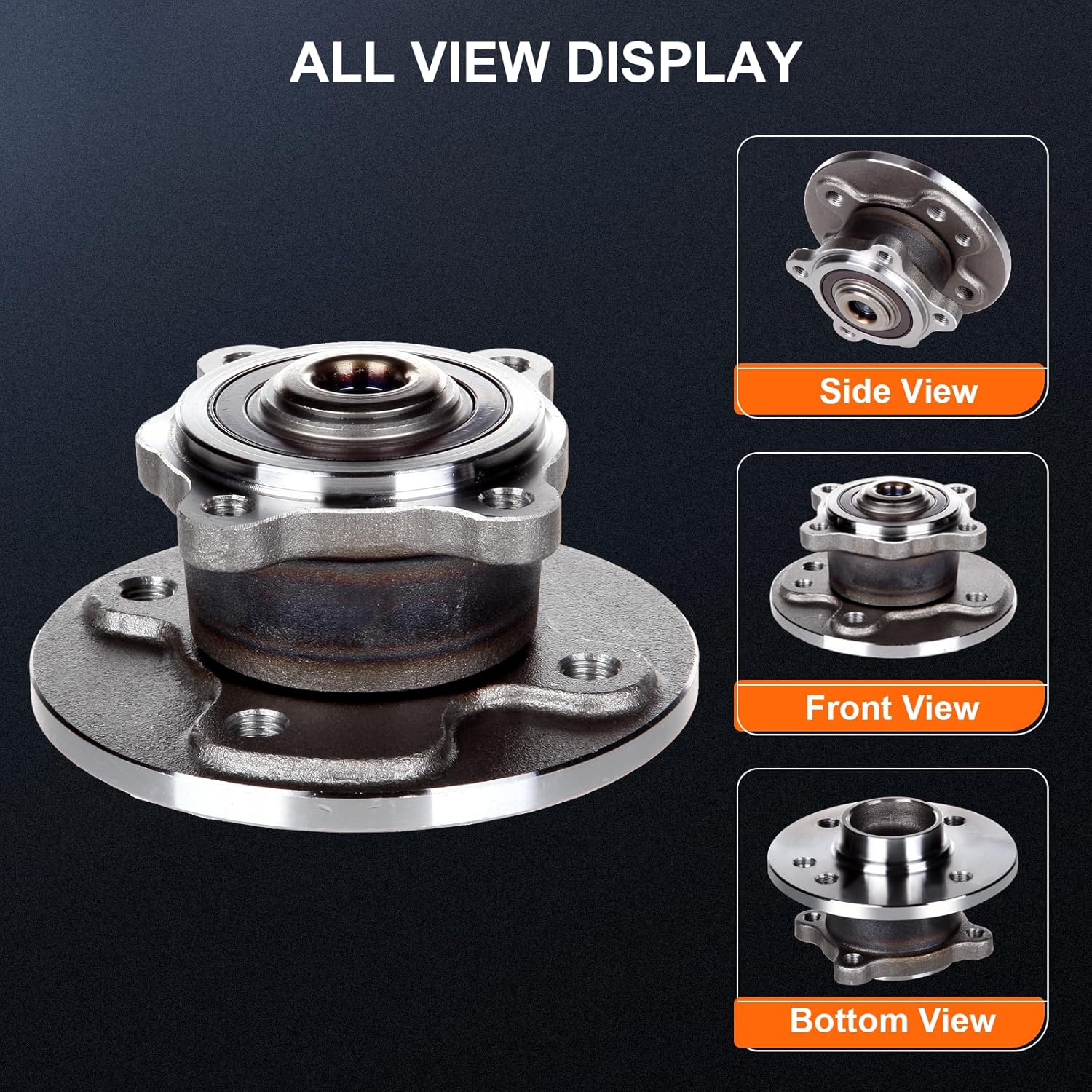 OCPTY Rear Wheel Bearing and Hub Assembly Premium 512304 2002-2006 for Mini Cooper ABS Models; M12 Threads ONLY