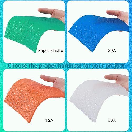 Miniatura 7 de BBDINO Kit de fabricación de moldes de silicona, silicona líquida para moldes transparentes de 30 A, goma de silicona de alta resistencia de 38.8