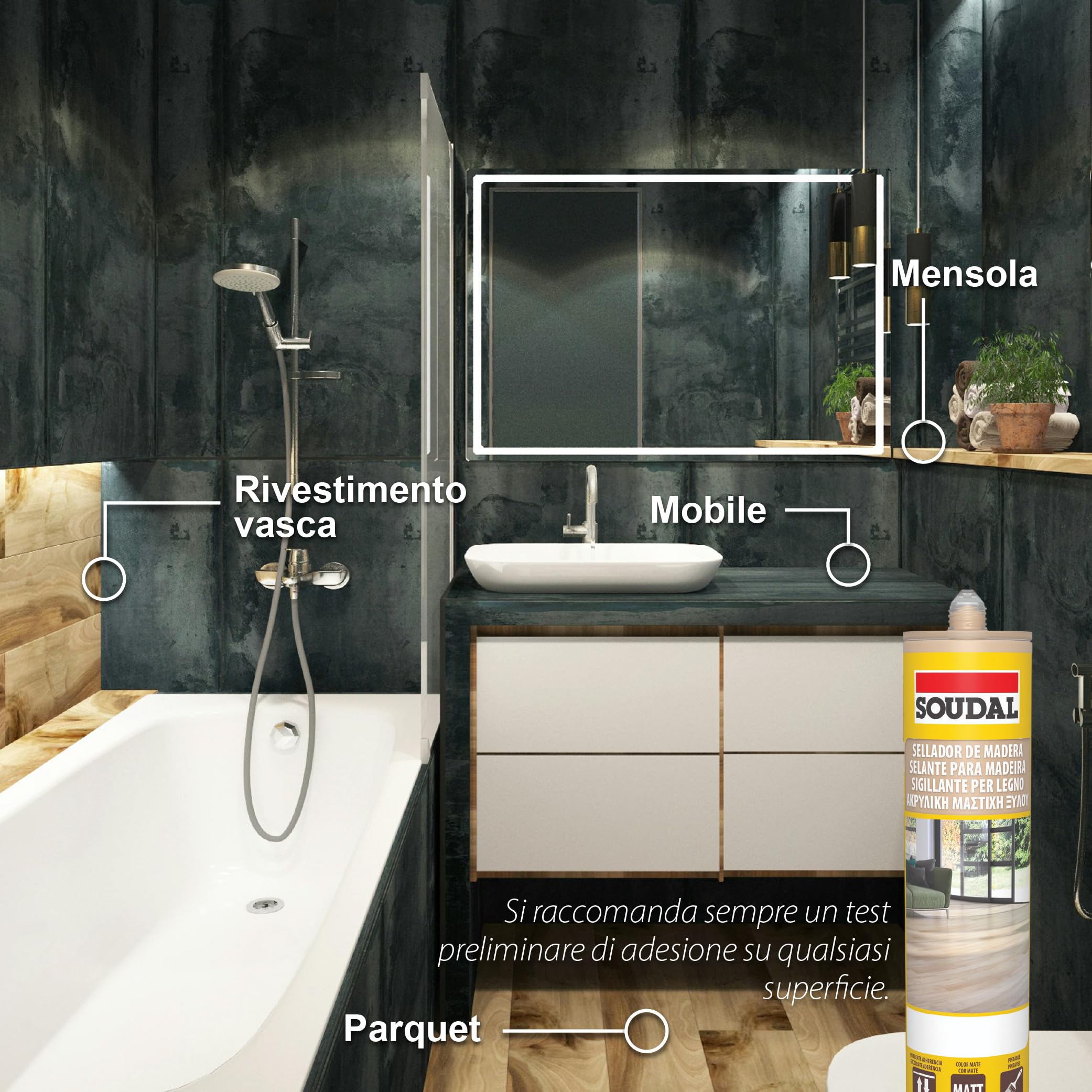 Soudal 14125621 â€“ Sigillante per legno 300 ml 14125621 rovere