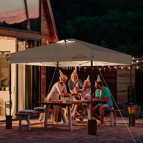 Miniatura 7 de Toldo desplegable de 10 x 10 pies con paredes laterales, tienda de campaña fácil de montar, carpas resistentes para fiestas, tienda de campaña para
