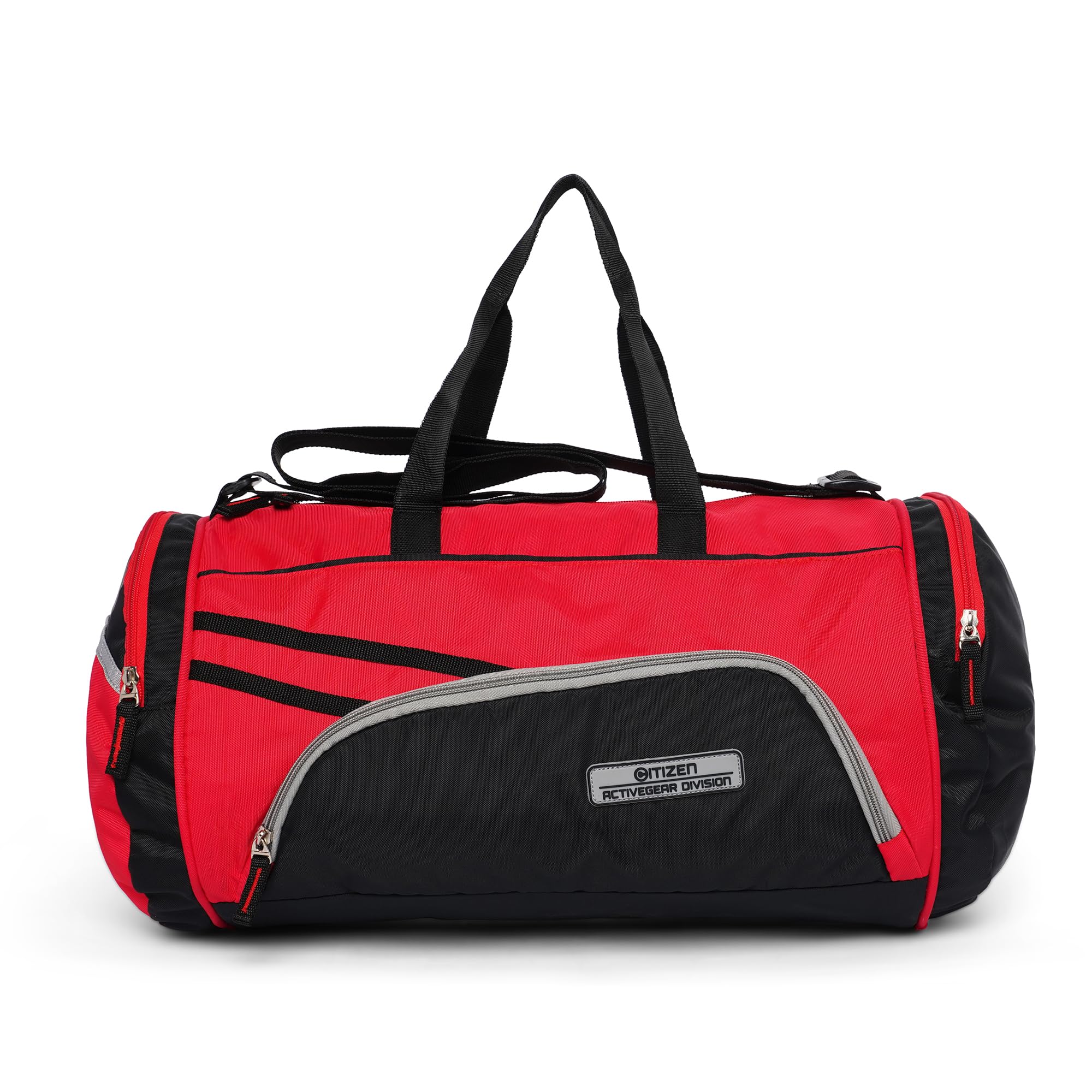 Gym Duffle Bag for Men & Women 25L Capacity, Adjustable Shoulder & Hand Straps, Quick Access & Side Pockets, Polyester Lining, Lightweight Travel & Sports Bag for Workout-Red-image-43