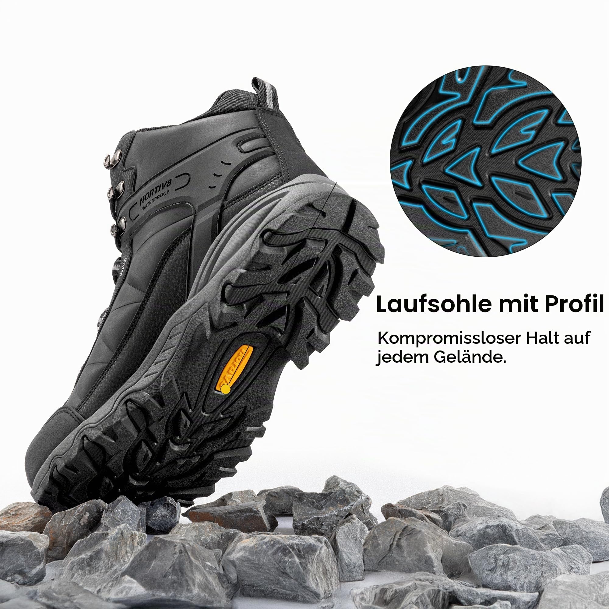 NORTIV 8 Herren Trekkingschuhe Wanderschuhe