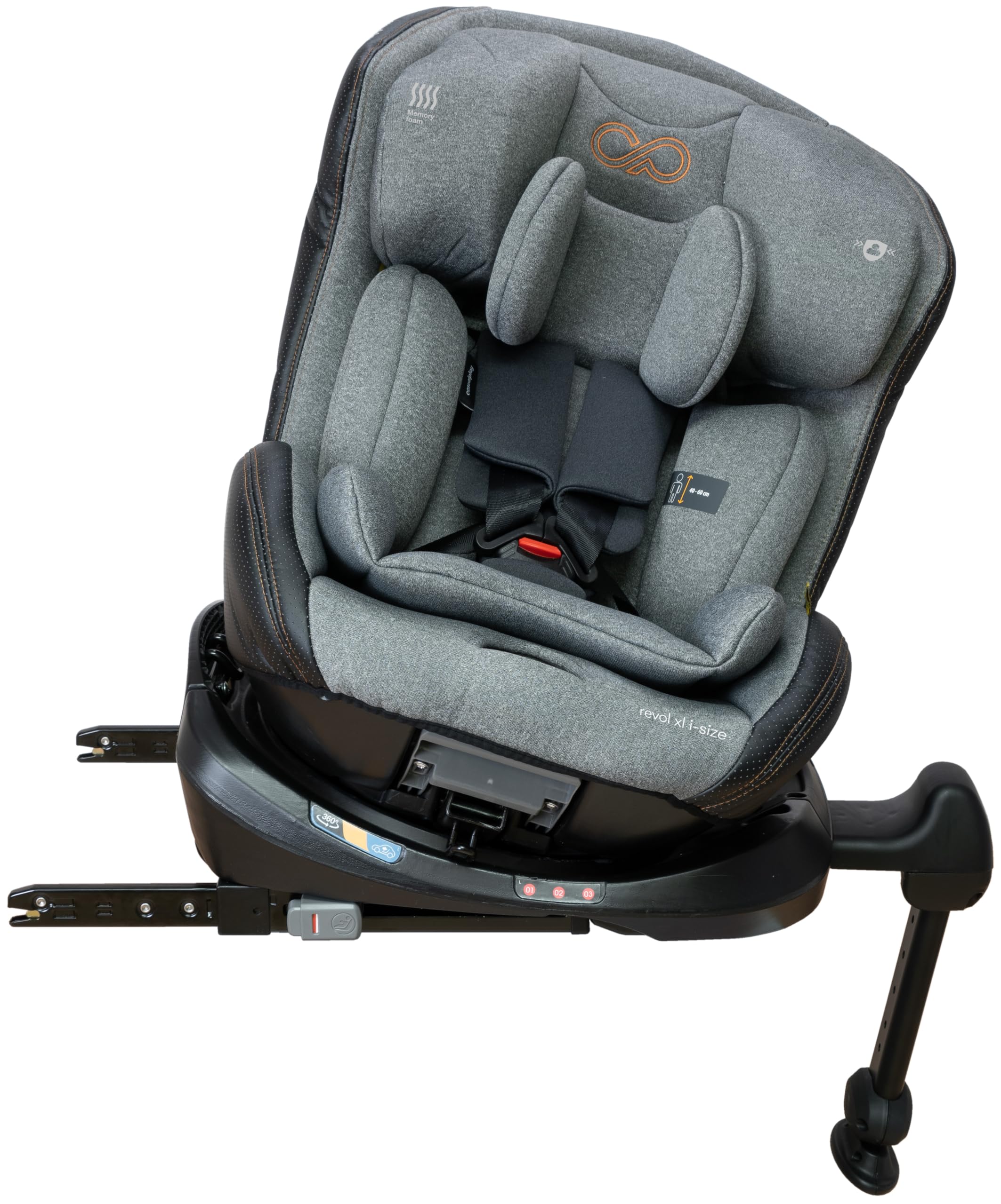 Siège auto Casualplay Revol XL I-SIZE 360° pivotant 0+/1/2/3 - LIGTH GREY