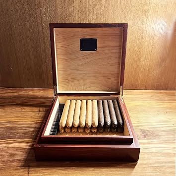Shark Anatolia Mezmob Masif Yerli Sedir Ağacı Humidor Puro Kutusu Küçük Boy Dijital