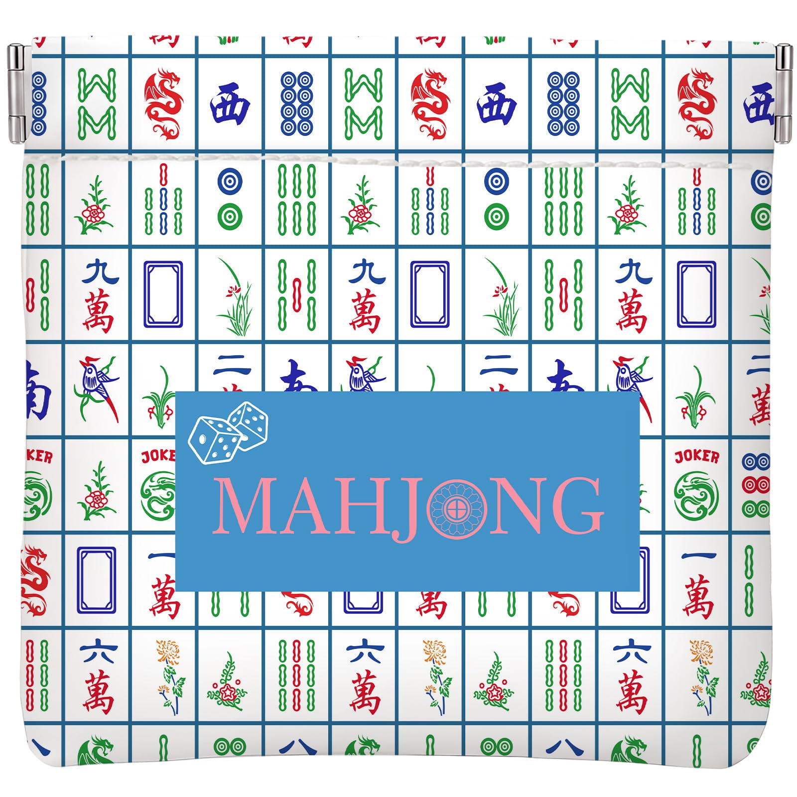 Photo 1 of UntilPlan Mahjong Dice Bag, White, 4.6 x 4 Inch