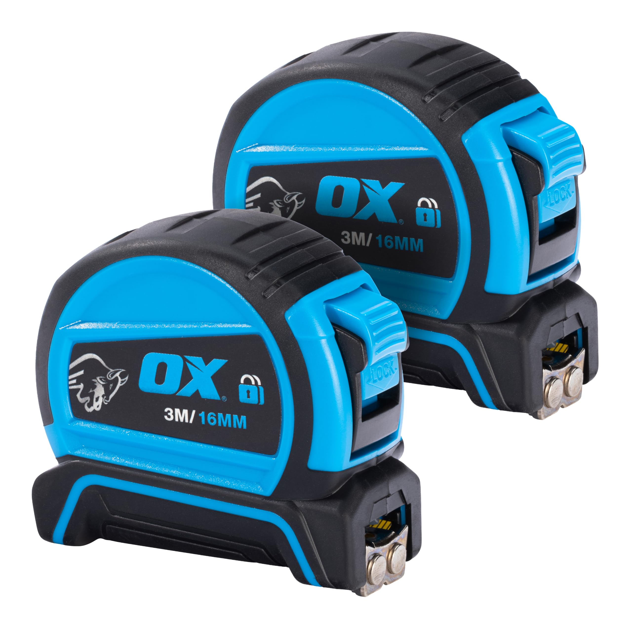 OX Pro Double Locking Tape Measure Metric Only - 3m Twin Pack