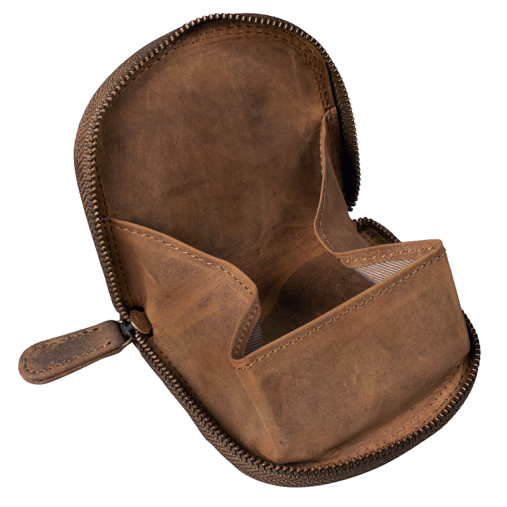 STILORD "Dinero" Mini Portefeuille Homme Cuir Véritable Porte-Monnaie Compact avec Compartiment à Pièces et Billets Petit Porte-feuille Zippé pour Hommes Porte Monnaie Couleur:kara - cognac, marron