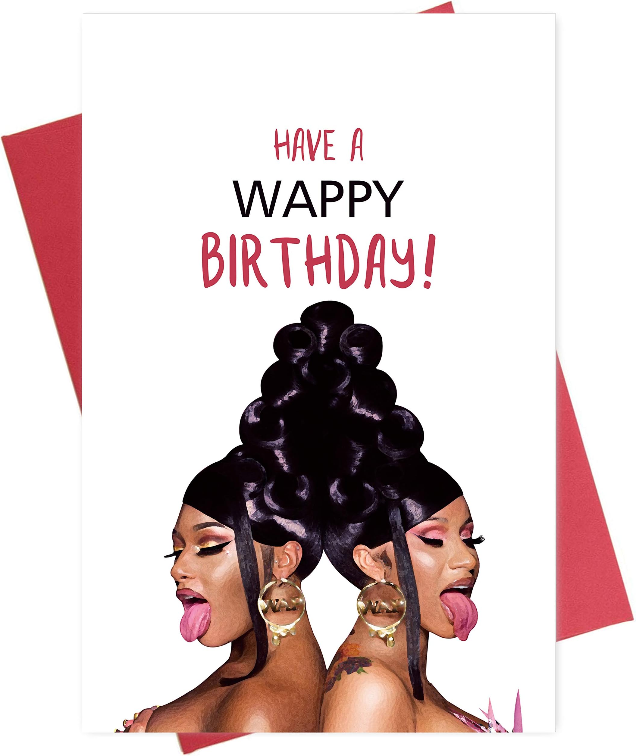 WAP Birthday Card, Cardi B And Megan Thee Stallion Birthday Card for Her, Funny Bday Card